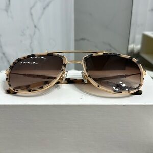 KREWE Sunglasses Aviator//BRETON II | MATTE OYSTER 24K